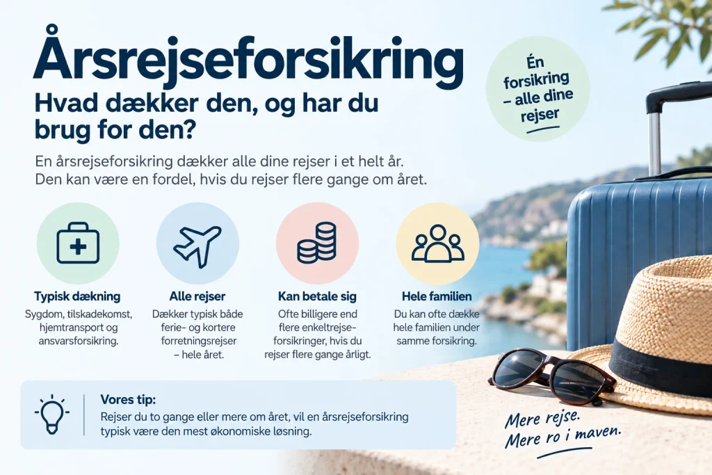 Årsrejseforsikring – hvad dækker den, og har du brug for den?
